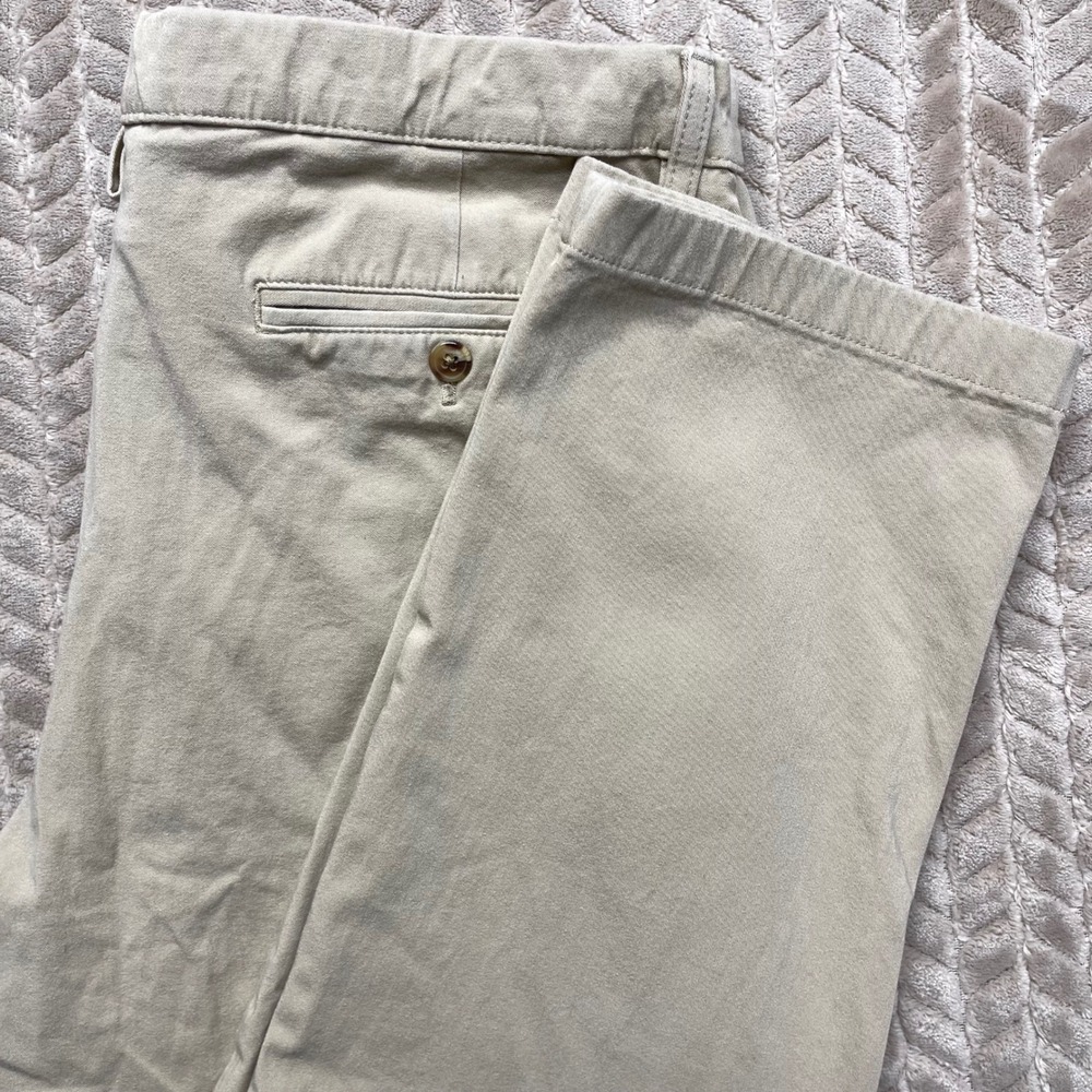 Club Room Mens Khaki Tan Stretch Chino Pants Straight Leg 36W 32L SP22 24311